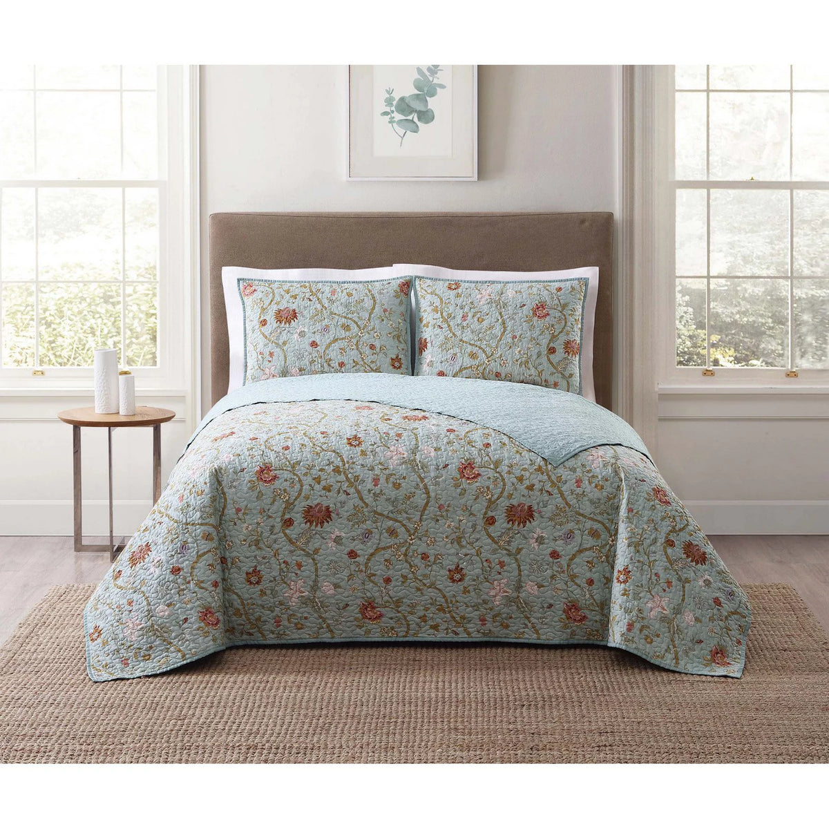 Bedford Blue Full / Queen Quilt Set O410