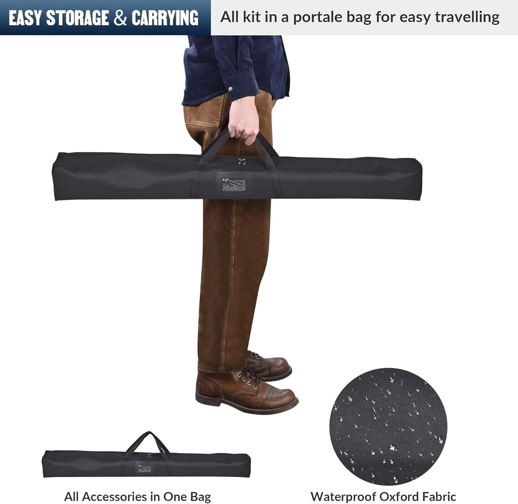 8x10 Ft Heavy Duty Telescopic Banner Stand with Carry Bag Z352339