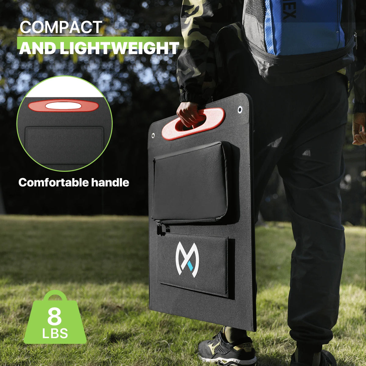 300W Portable Power Station with 100W Foldable Solar Panel, Black X620268