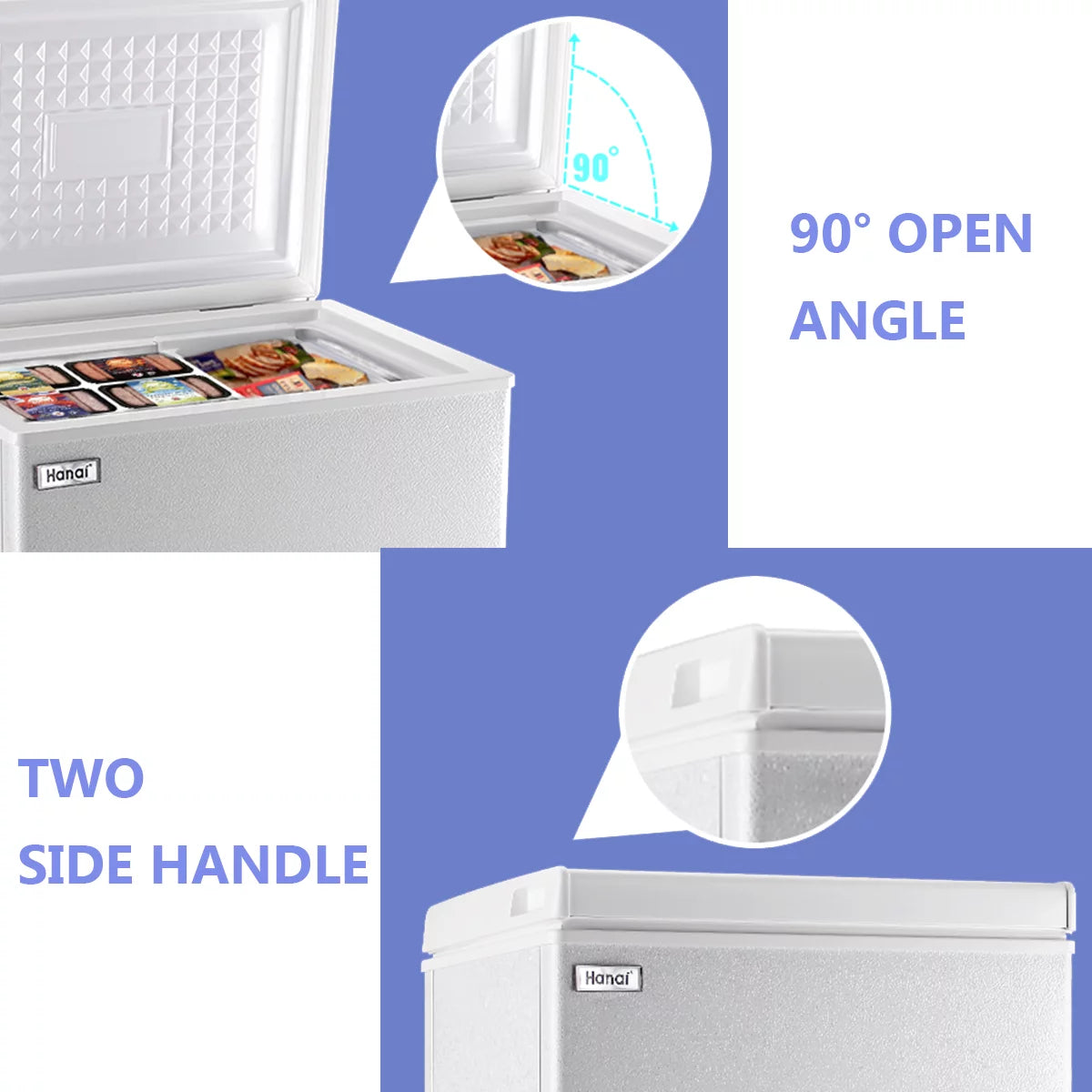 5.0 Cu.ft White Chest Freezer with Storage Basket E549