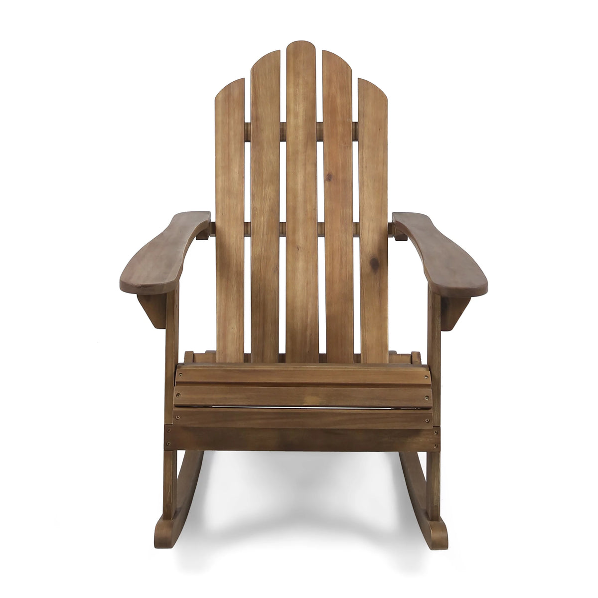 Dark Brown Acacia Wood Adirondack Rocking Chair V9232