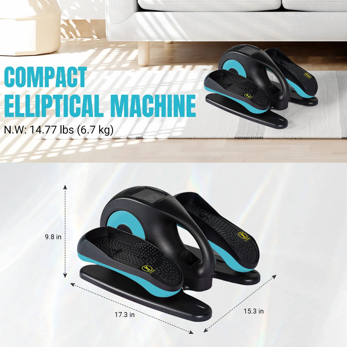 Under Desk Elliptical Machine Blue U880935