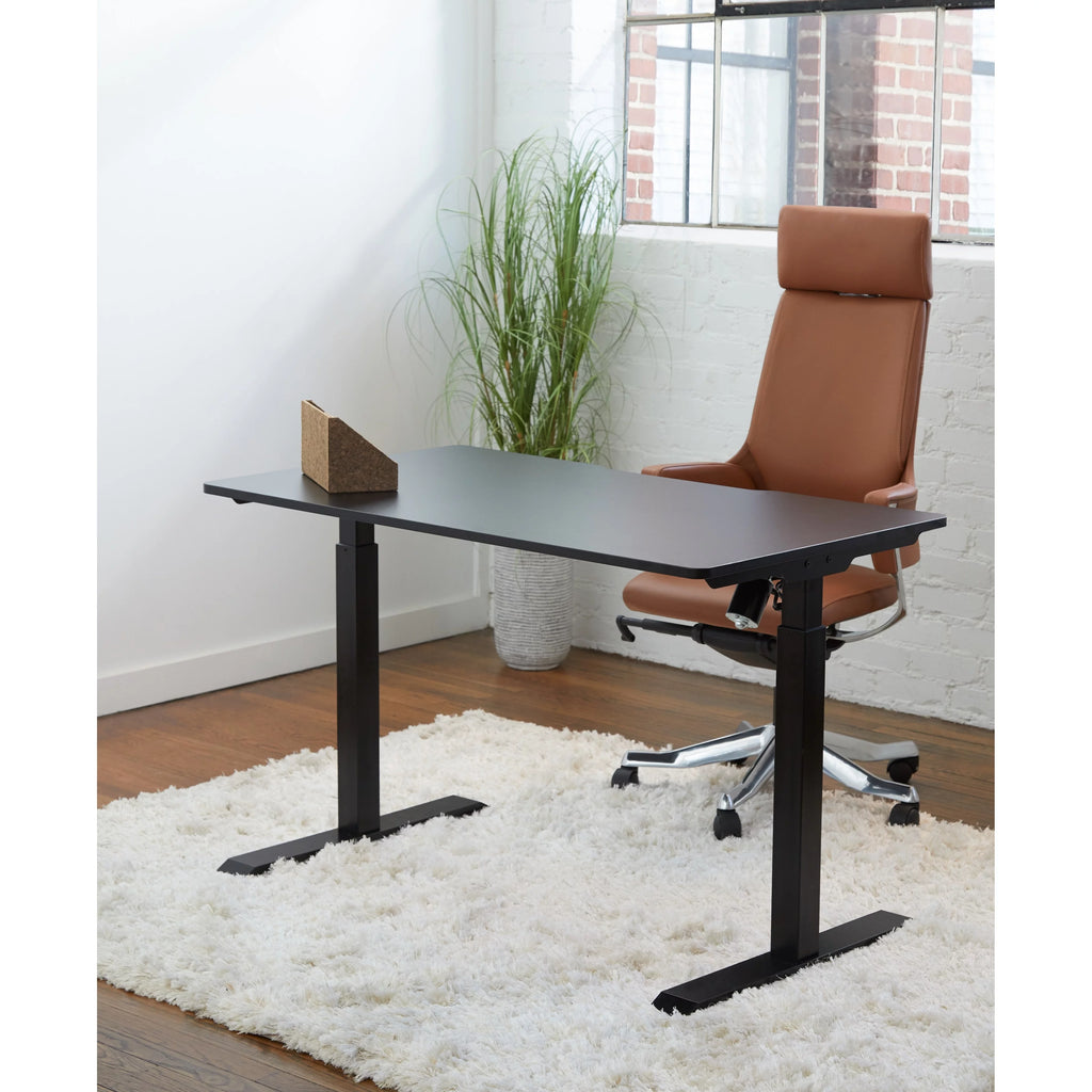 Electric Height Adjustable Standing Desk in White H3554