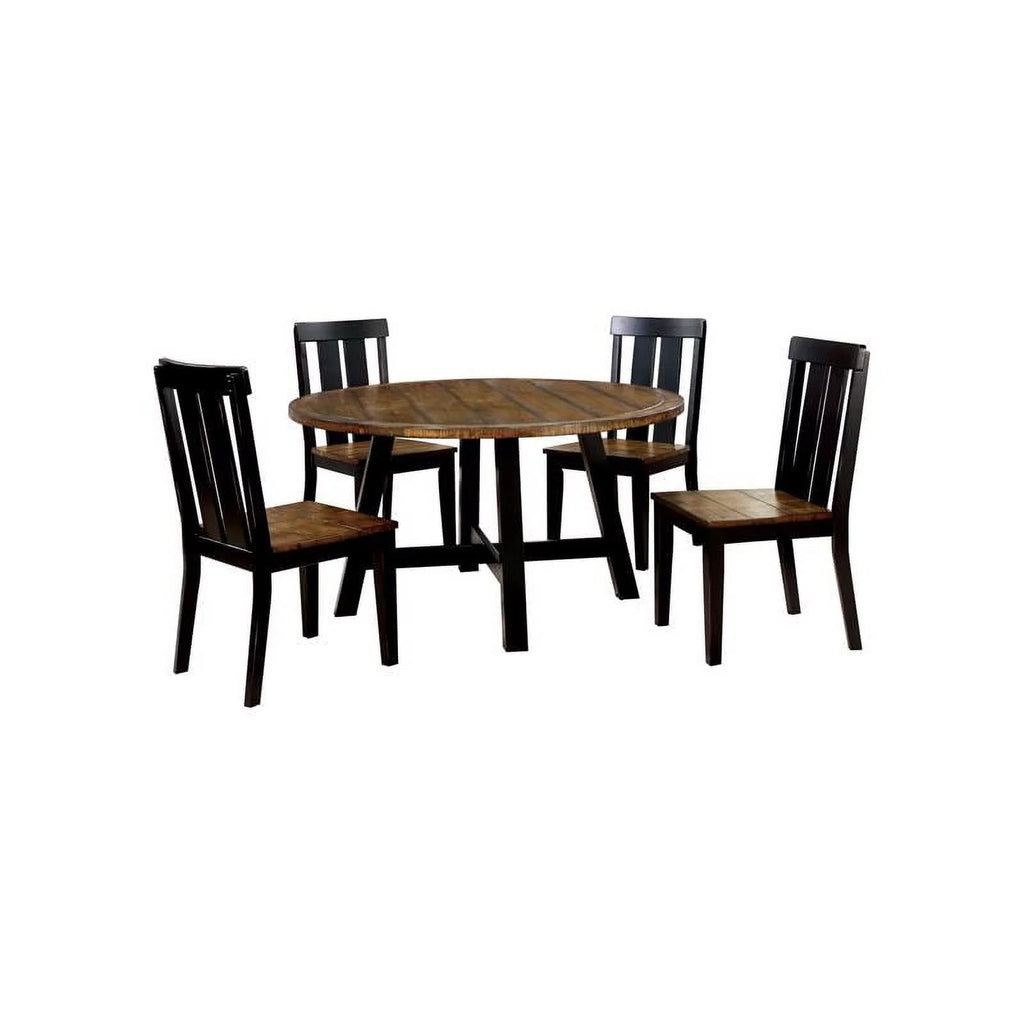 Black Wood Dining Chair Set of 2 M3814