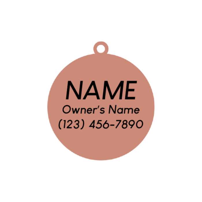 Rose Gold Pet ID Tag D788128