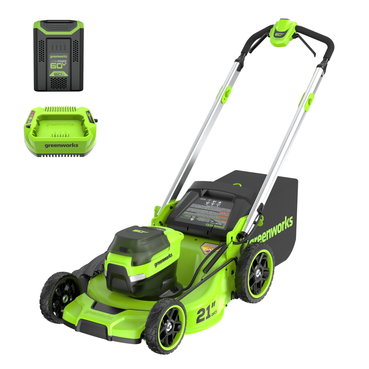 60V 21 Push Lawn Mower with Battery & Charger M8780