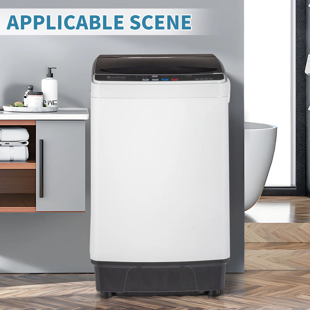 Full-Automatic Top Load Portable Compact Washing Machine 17.6 Lbs Capacity L137837