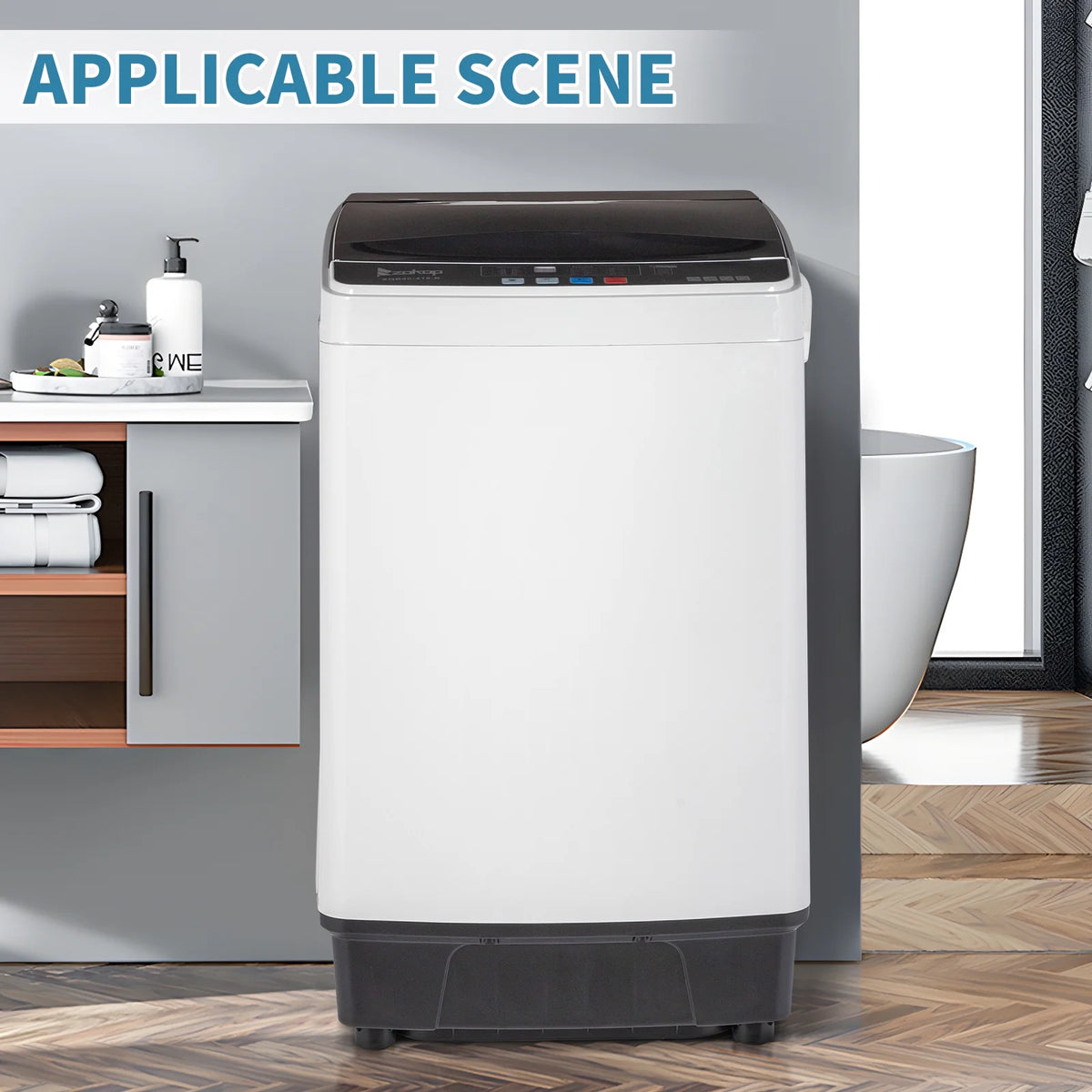 Full-Automatic Top Load Portable Compact Washing Machine 17.6 Lbs Capacity L137837