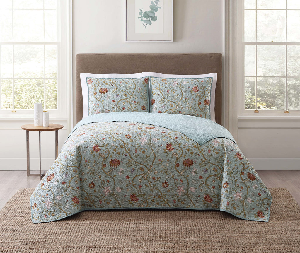 Bedford Blue Full / Queen Quilt Set O410