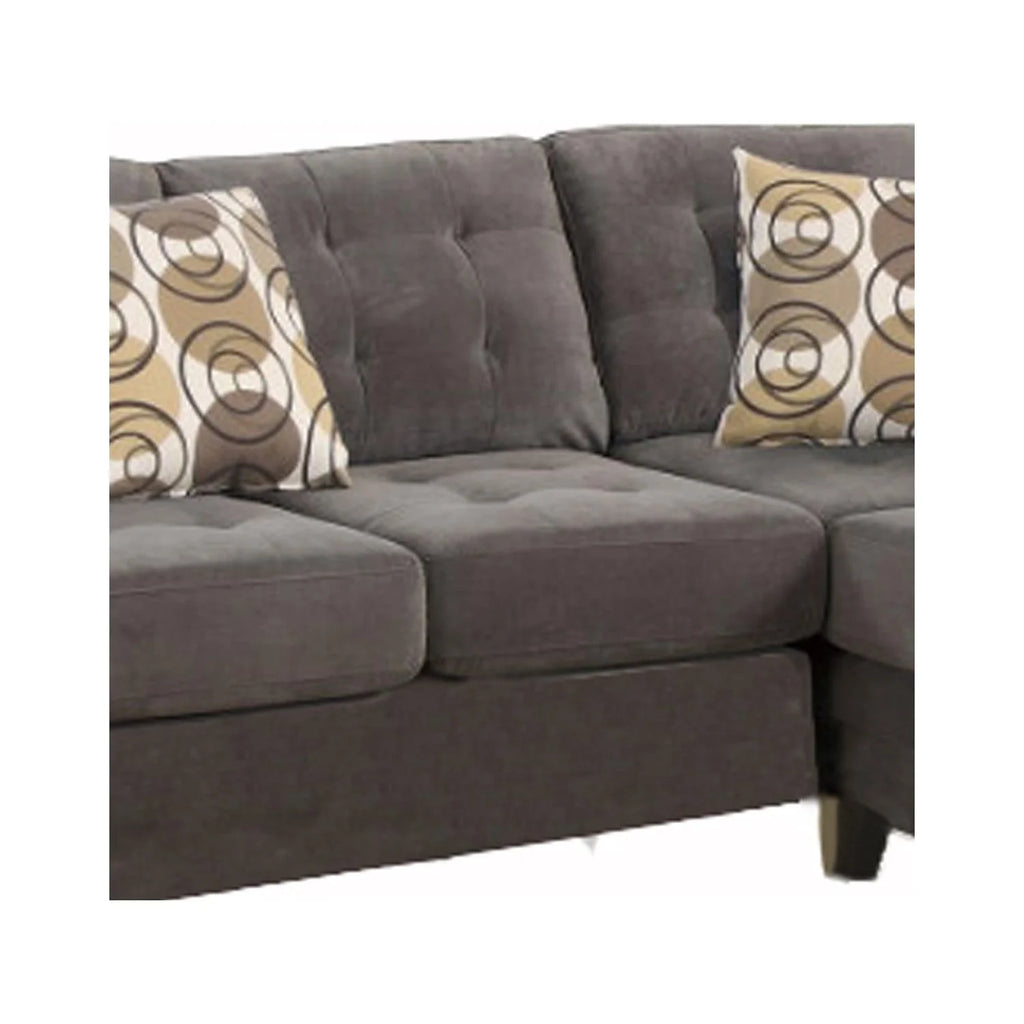 Charcoal Corduroy 2-Piece Sectional Sofa G9926