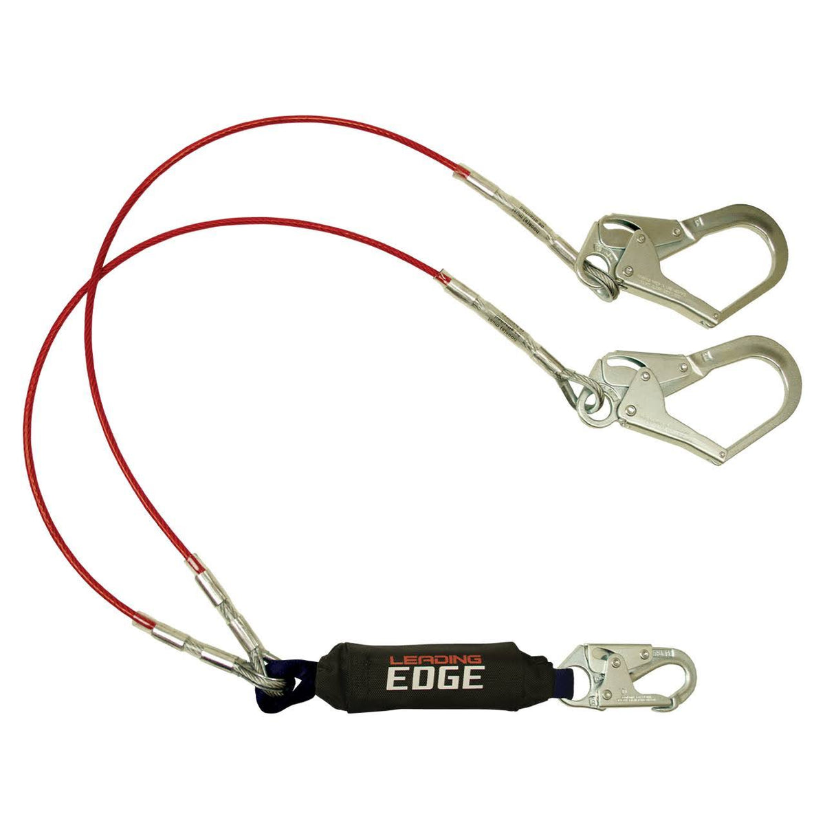 Leading Edge Cable Energy Absorbing Lanyard Double-leg with Steel Connectors S90404