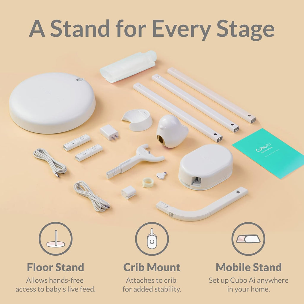 Smart Baby Monitor and 3-Stand Set 1080p HD Night Vision Camera U997327