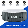 4 Person 6ft Inflatable Hot Tub Pool with Massage Jets J512554