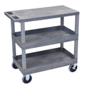 Gray 18x32 Cart with 2 Tub/1 Flat Shelves K261231