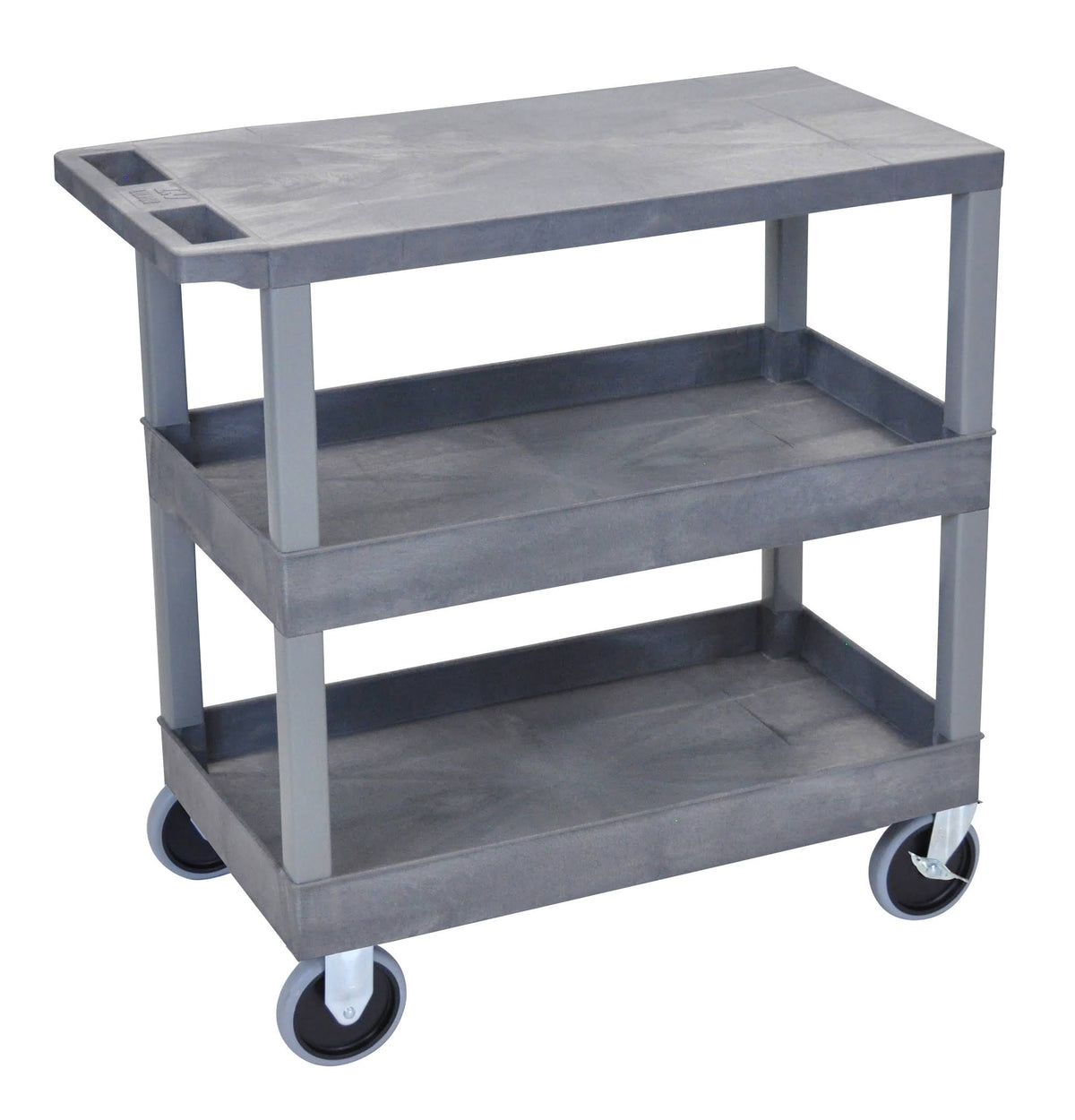 Gray 18x32 Cart with 2 Tub/1 Flat Shelves K261231