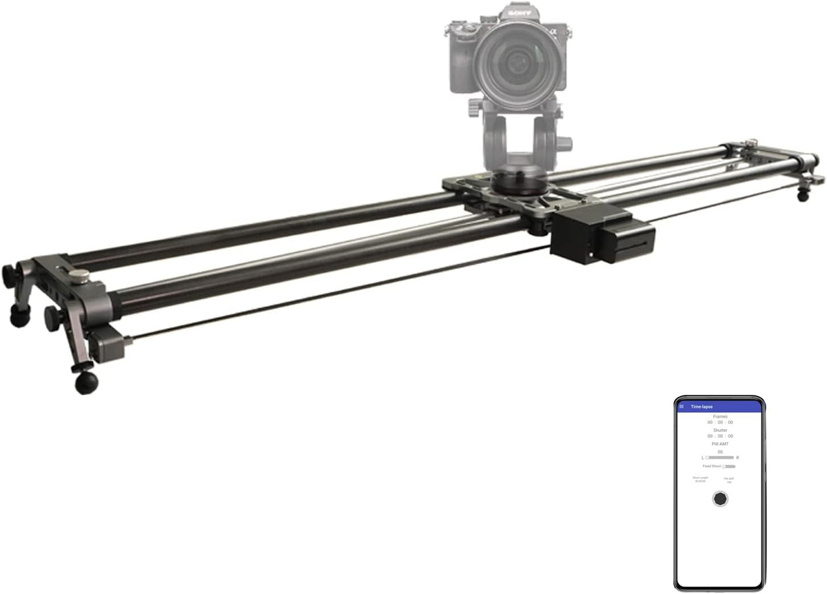 Motorized Camera Slider with App Control, 48'' Carbon Fiber Rail R836420