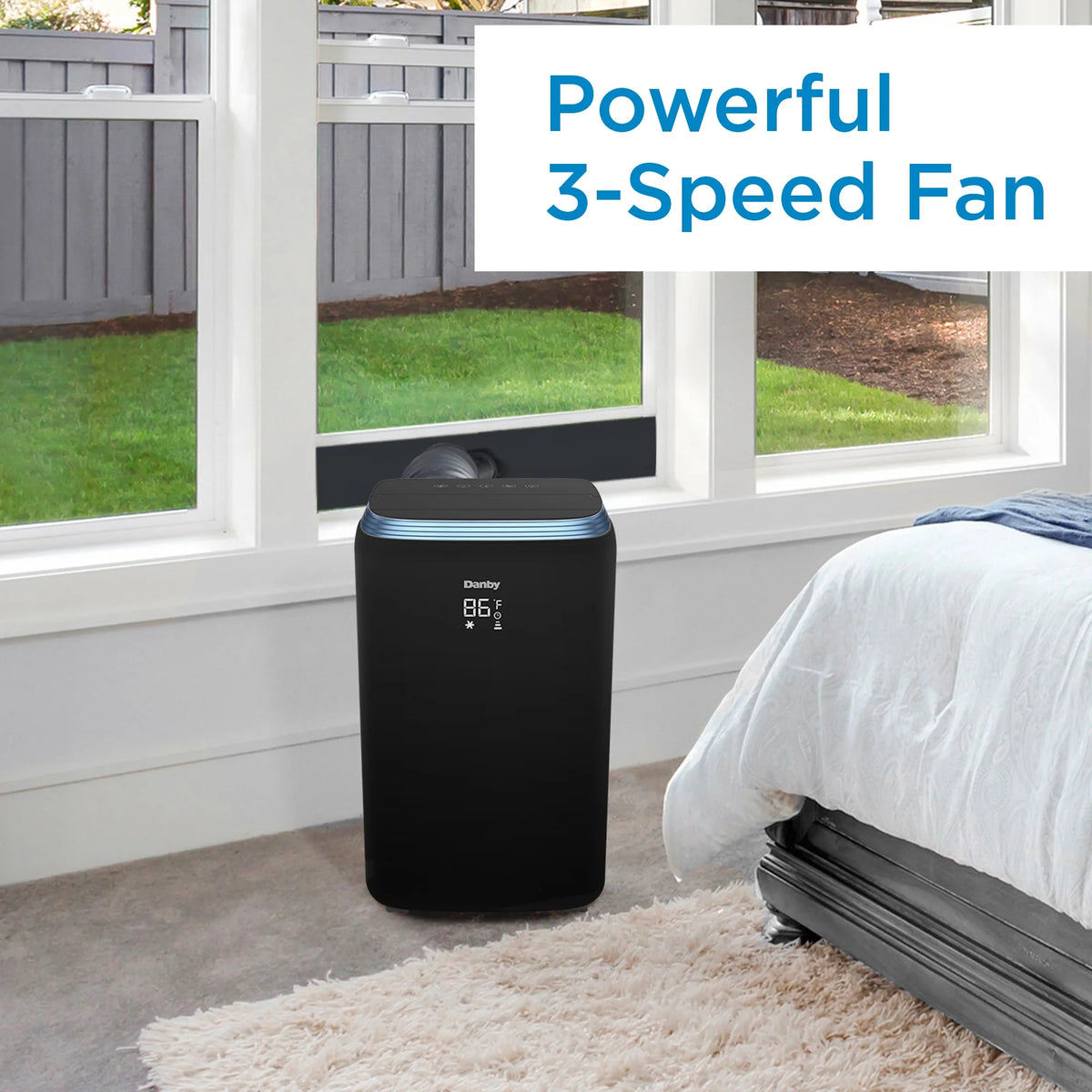 8000 BTU Portable AC in Black A2334