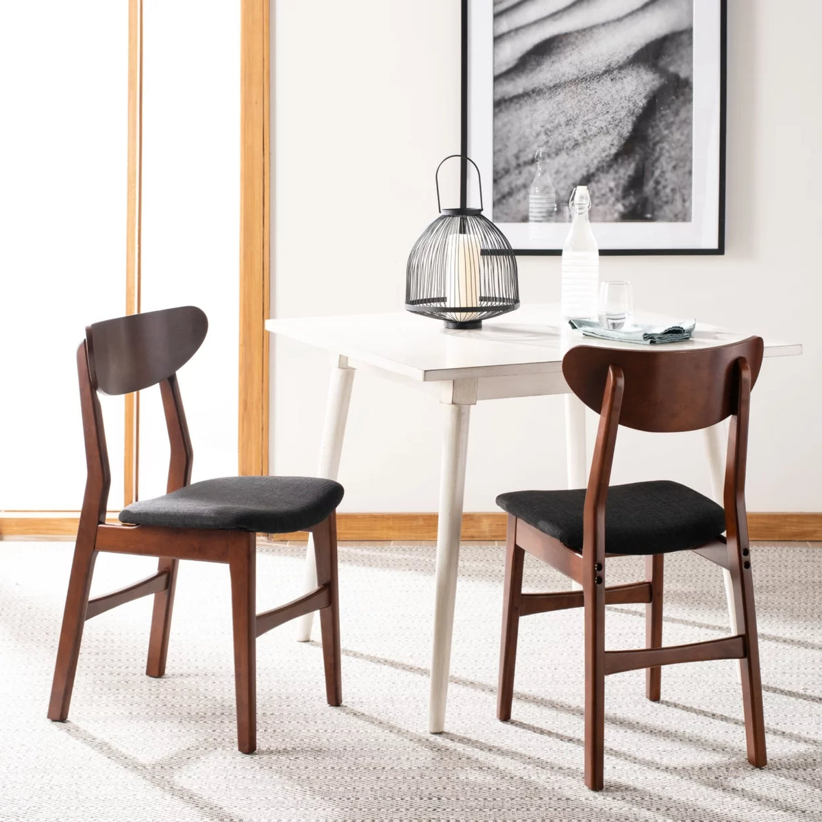 Cherry Black Set of 2 Dining Chair T7846