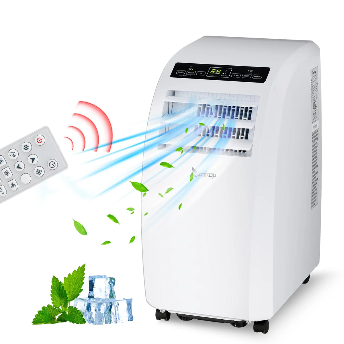 Portable Air Conditioner 7760BTU with Remote Control, White W8470