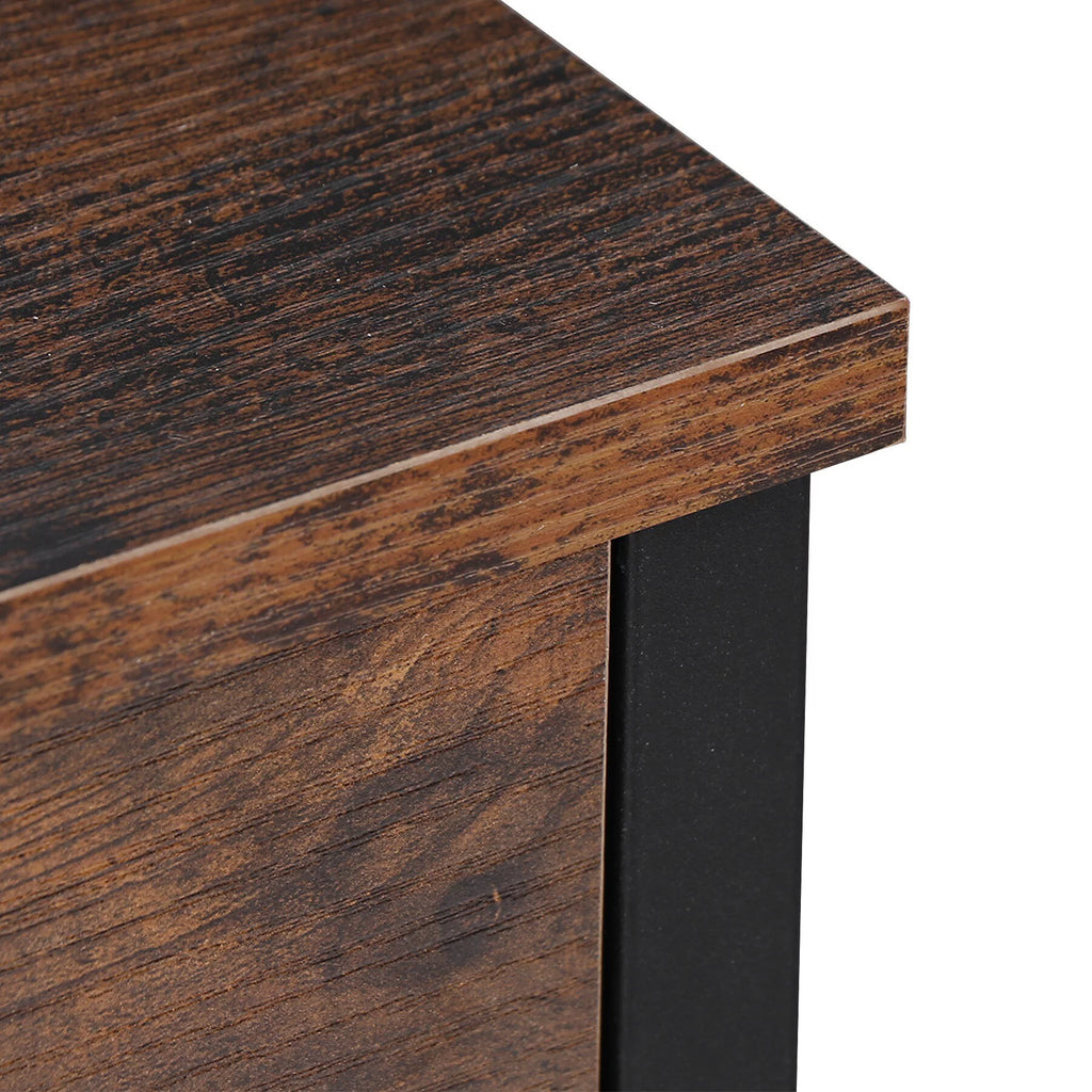 Brown Metal Frame End Table S544255