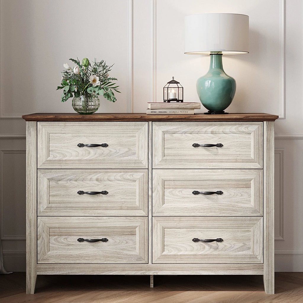 Rustic Oak 6 Drawer Dresser G1369