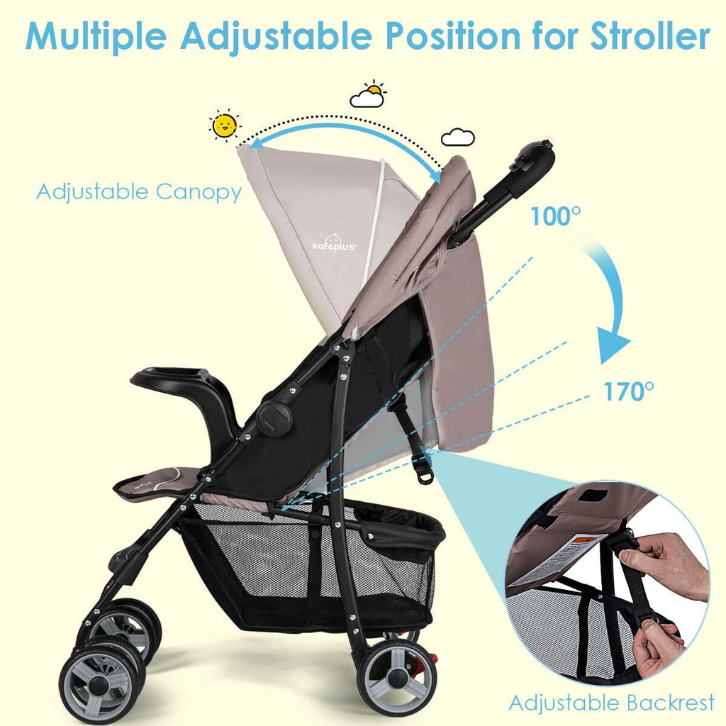 Foldable Lightweight Baby Stroller Pushchair M620