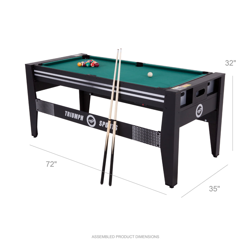 4 in 1 Multi Game Swivel Table with Air Powered Hockey, Table Tennis, Billiards, and Launch Football V649