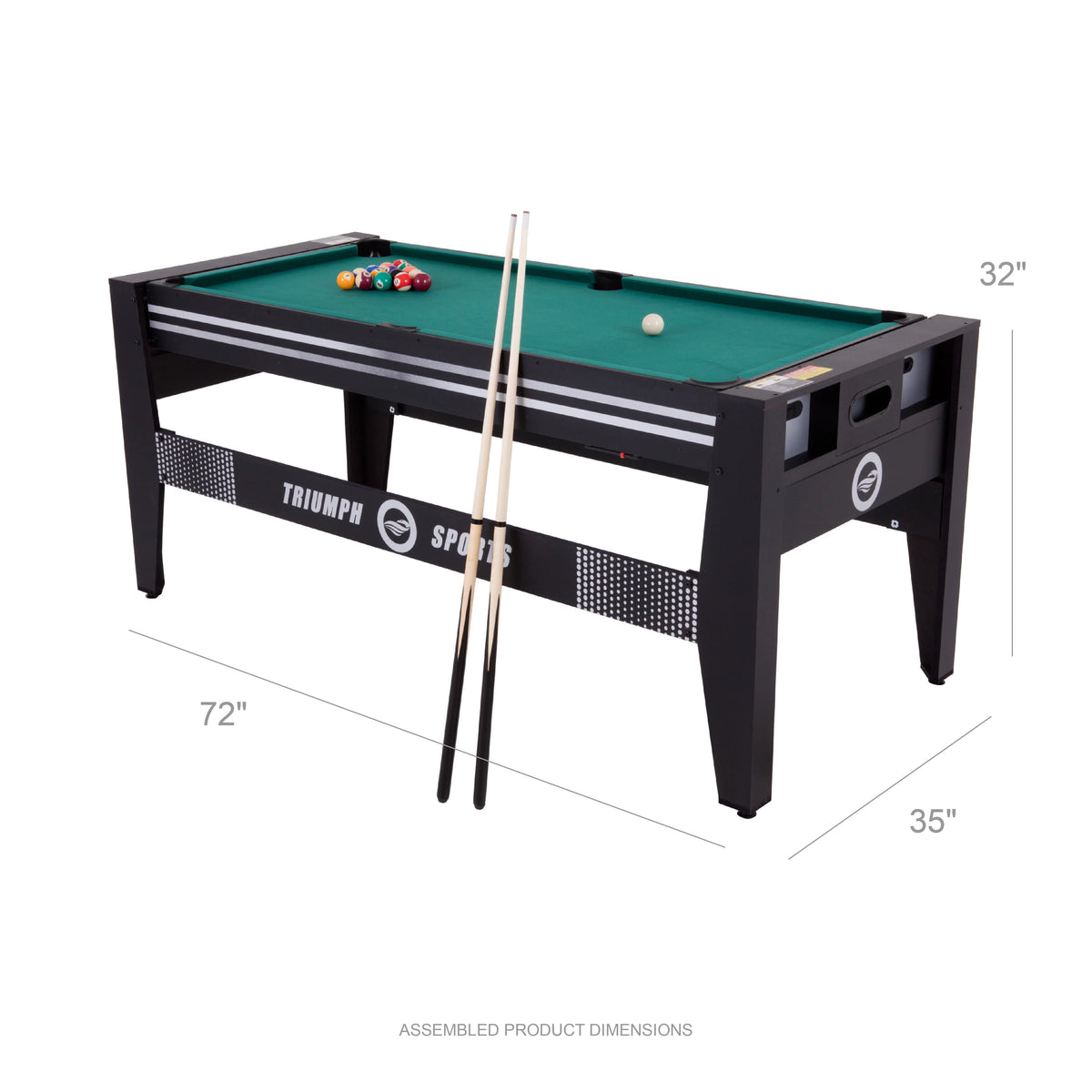 4 in 1 Multi Game Swivel Table with Air Powered Hockey, Table Tennis, Billiards, and Launch Football V649
