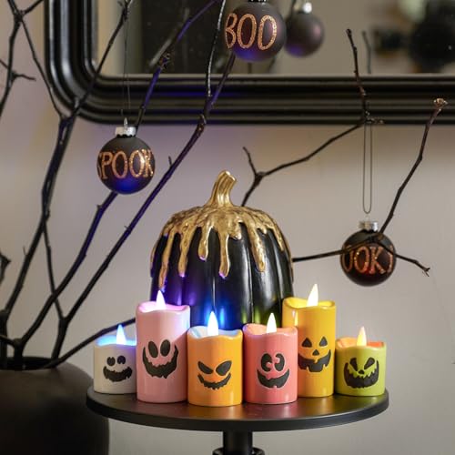 Color Changing Ceramic LED Tealight Candles Set of 6 H95218