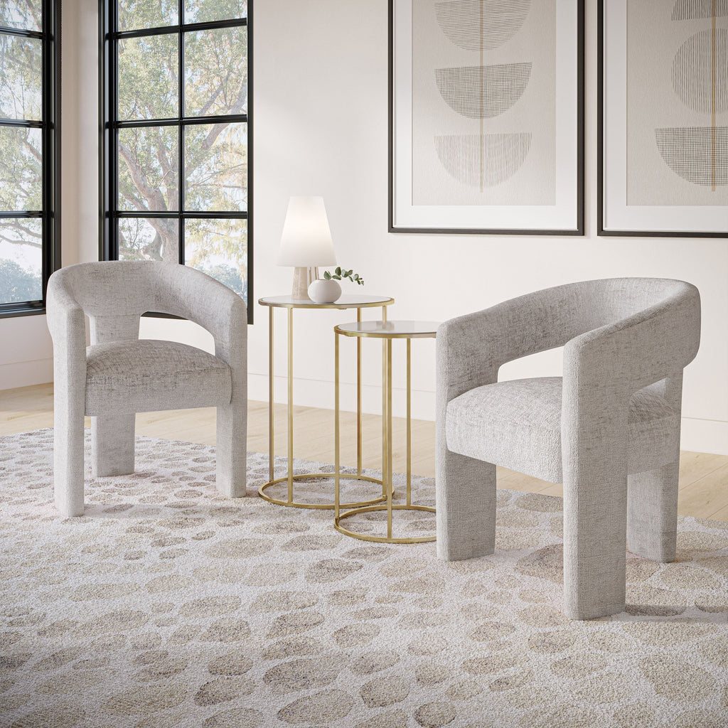 Jacquard Fabric Upholstered Armchair C1116