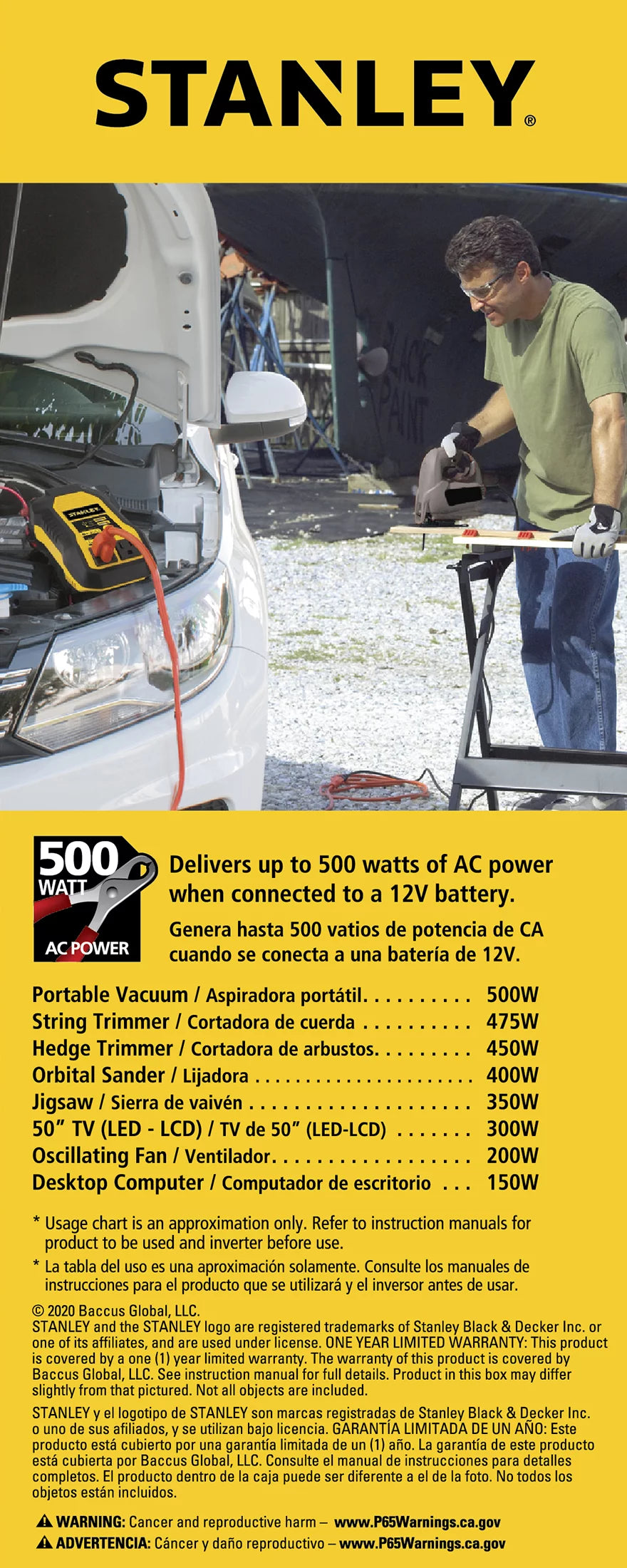 500 W Portable Power Inverter 120 Volt Q100582
