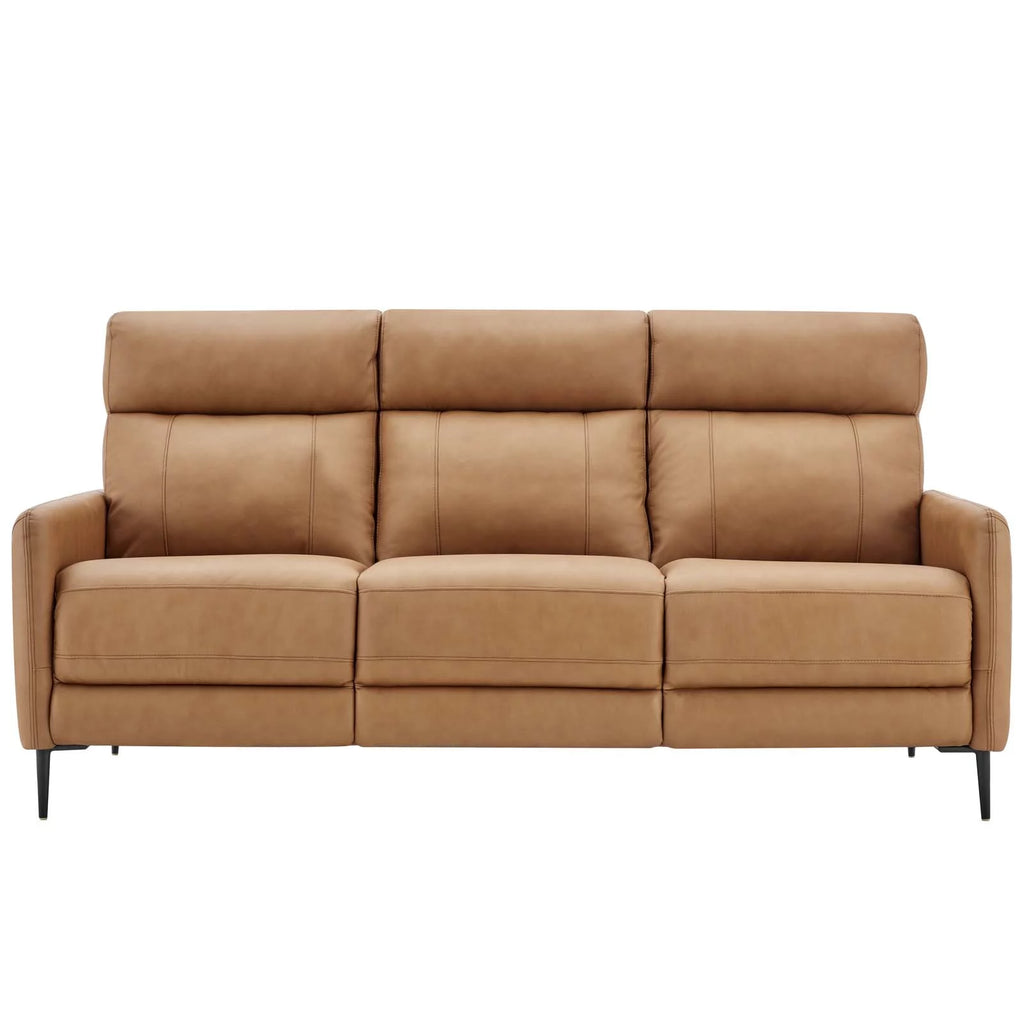 Tan Leather Sofa Y351076