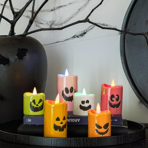 Color Changing Ceramic LED Tealight Candles Set of 6 H95218