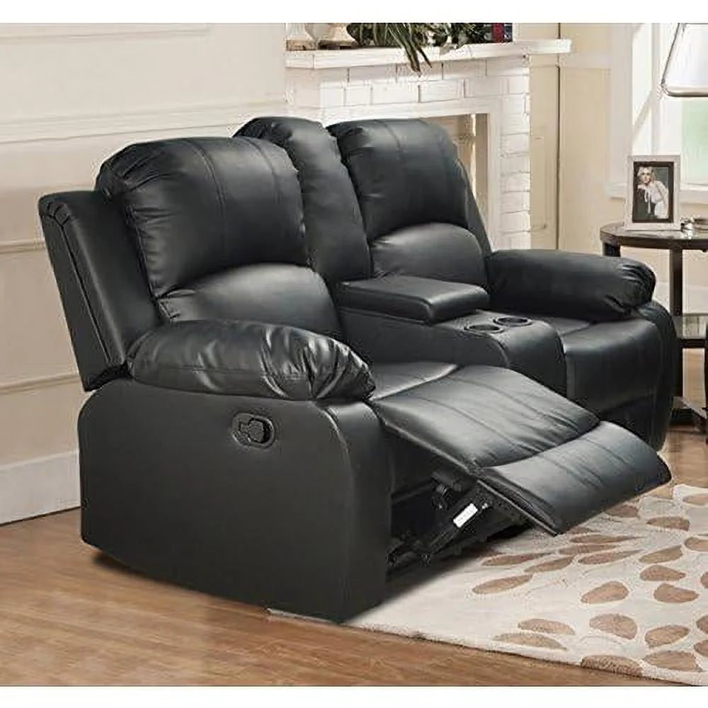 Black 3 Piece Recliner Sofa Loveseat and Chair A852