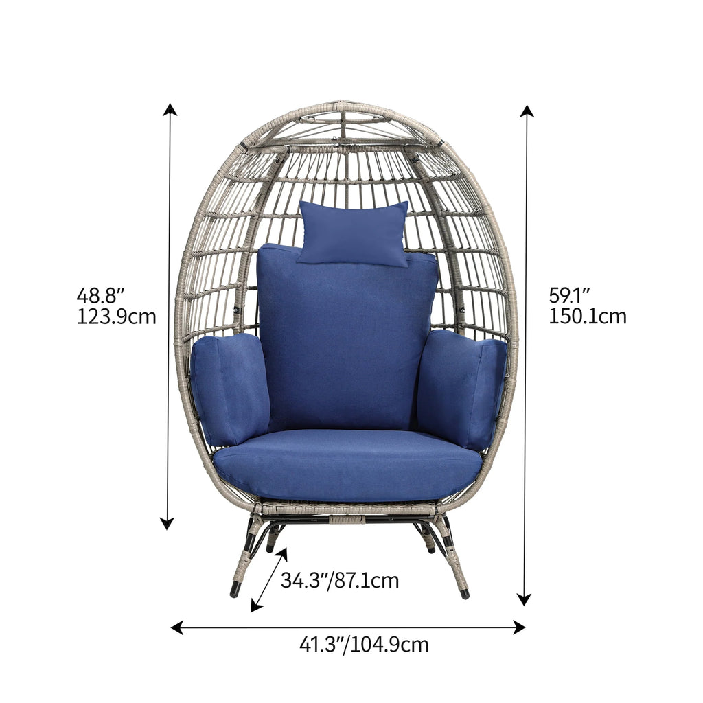 Egg Chair with Cushion Wicker PE Rattan B431868