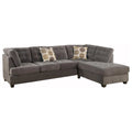 Charcoal Corduroy 2-Piece Sectional Sofa G9926