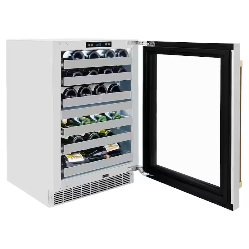 24 in. Dual Zone 44-Bottle Wine Cooler with Glass Door Y8544