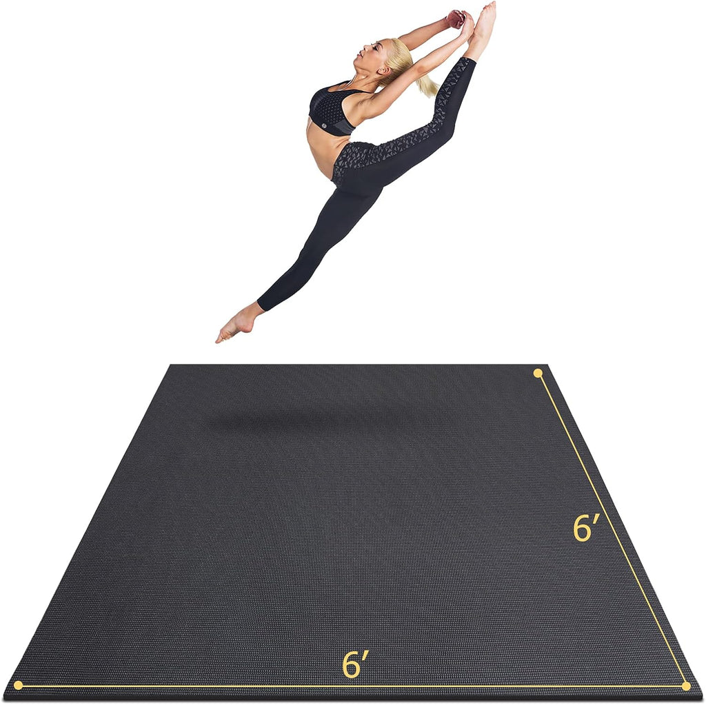 6'x6'x7mm Non-Slip Thick Yoga Mat A286557