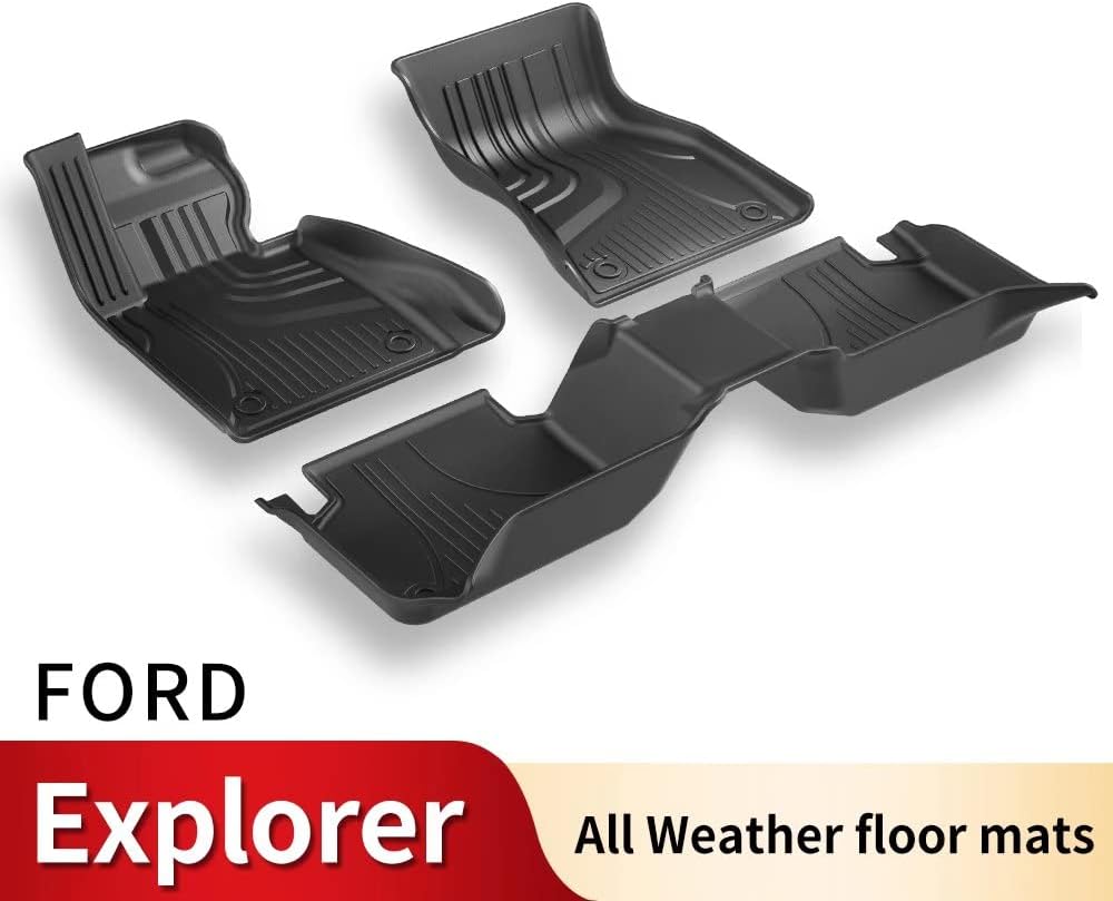TPE All Weather Car Floor Mats Full Set 1st & 2nd Row N96745