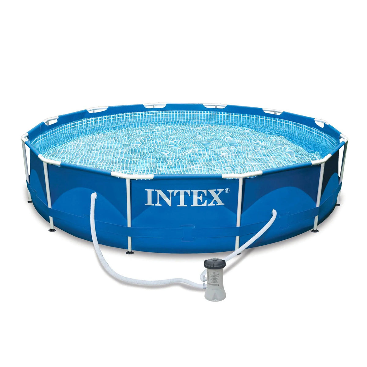12 x 2.5 Foot Metal Frame Above Ground Pool with Filter K696