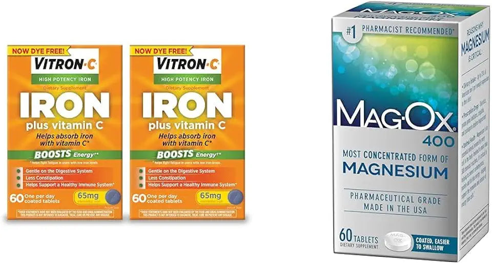 Iron Supplement with Vitamin C and Magnesium Tablets L899