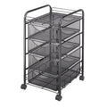 Onyx Mesh File Cart with 4 Drawers J74807