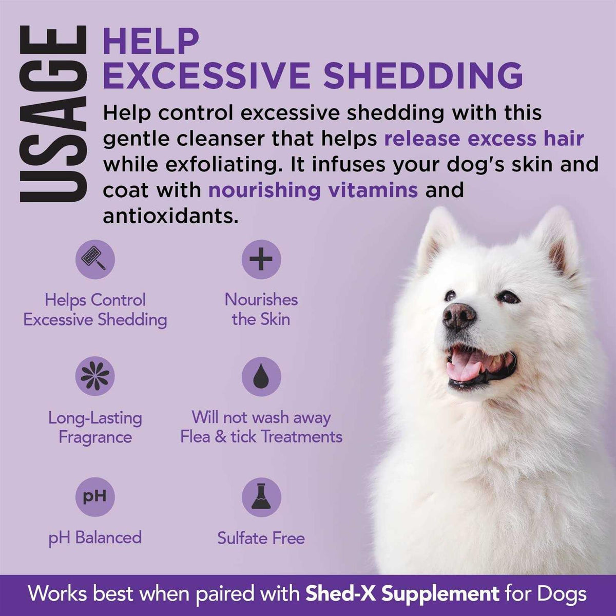 Shed Control Shampoo for Dogs C326260