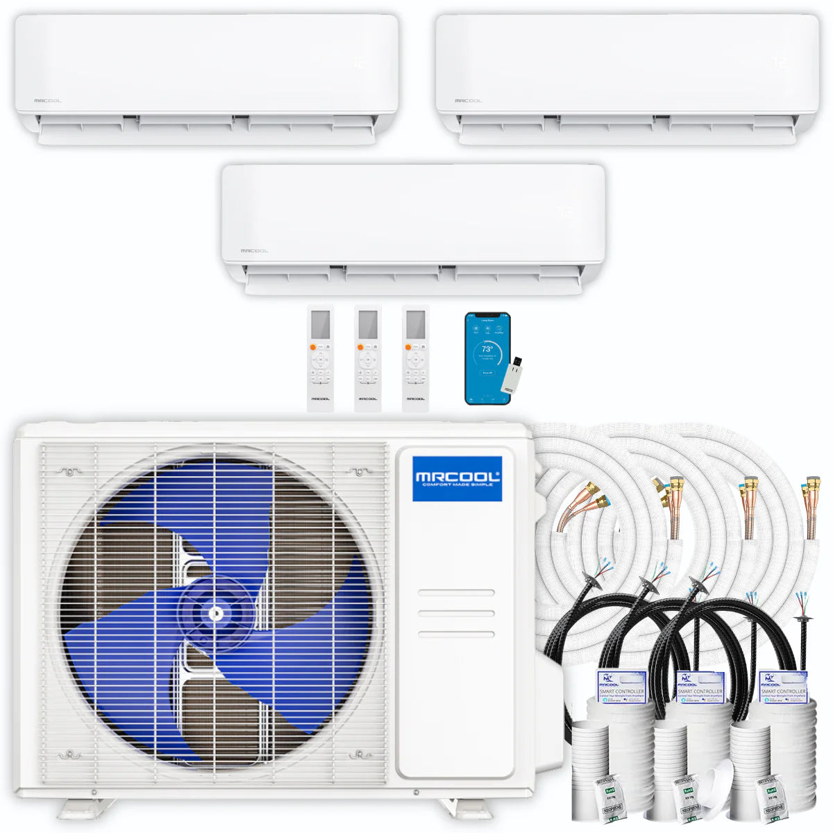 33,000 BTU 3 Zone Ductless Air Conditioner and Heat Pump P7330