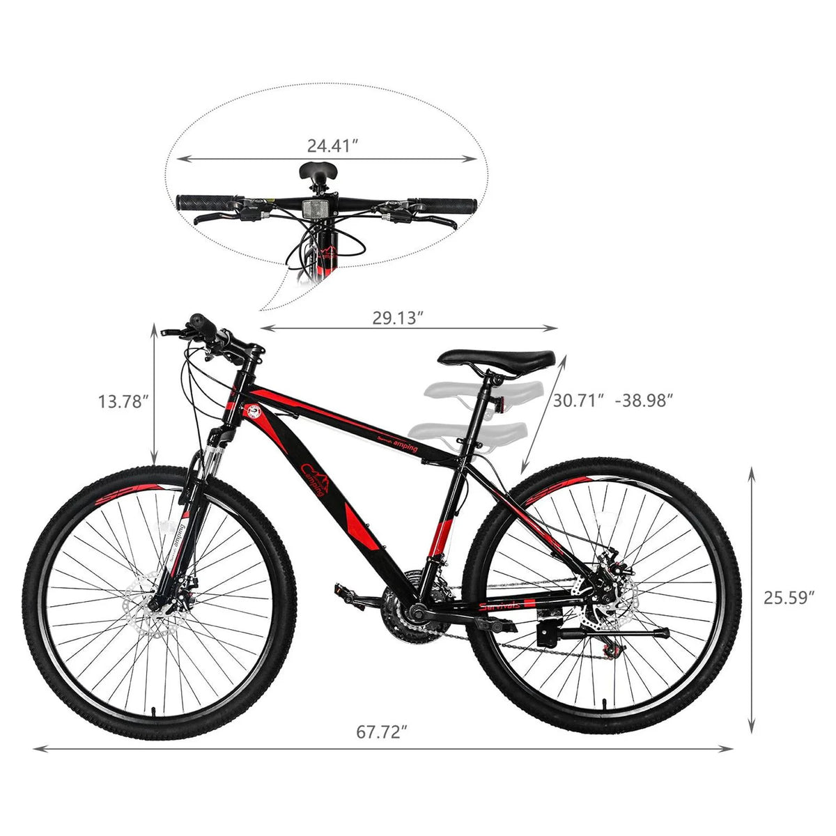21-Speed Red/Black Mountain Bike H8468