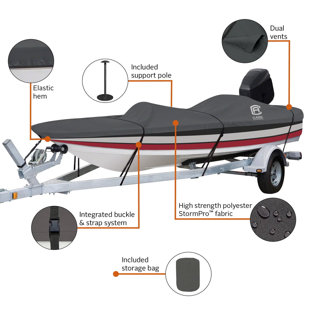 Heavy-Duty Boat Cover 12 Ft. - 14 Ft. Long x 68 In. Wide G494