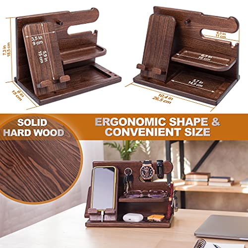 Wood Phone Docking Station Organizer F778678
