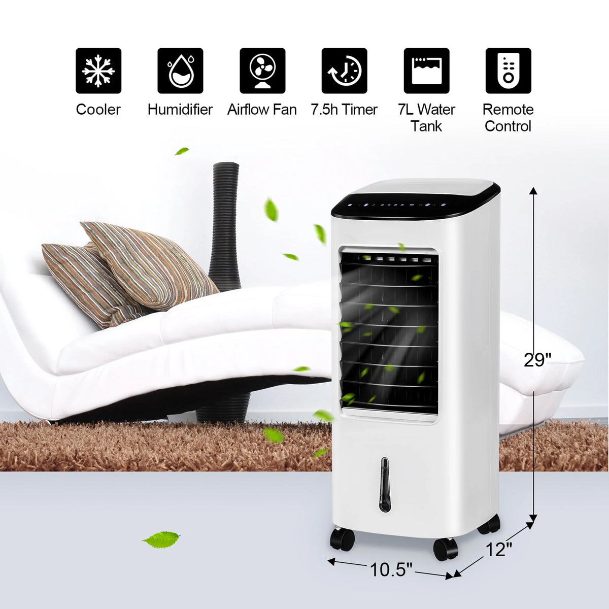 3-in-1 Evaporative Air Cooler Fan with Remote Control E974507