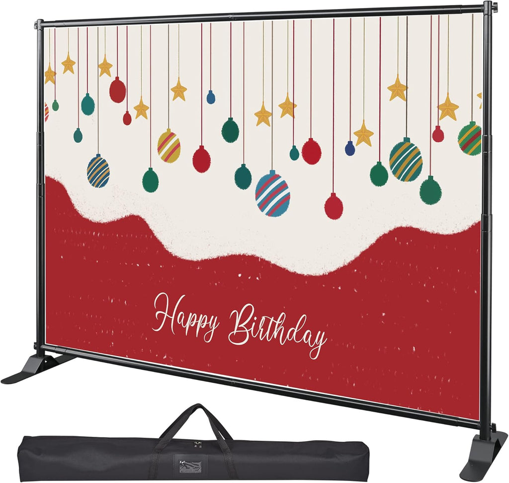 8x10 Ft Heavy Duty Telescopic Banner Stand with Carry Bag Z352339