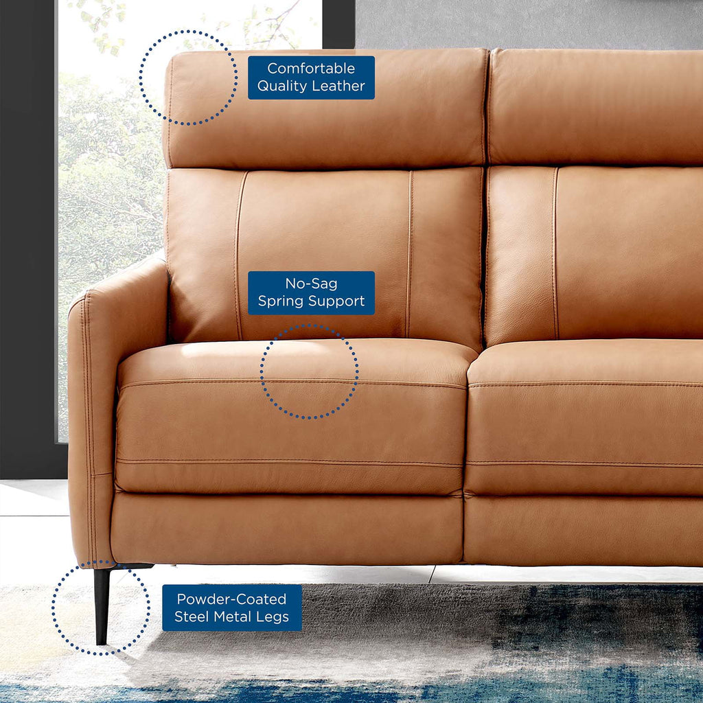 Tan Leather Sofa Y351076